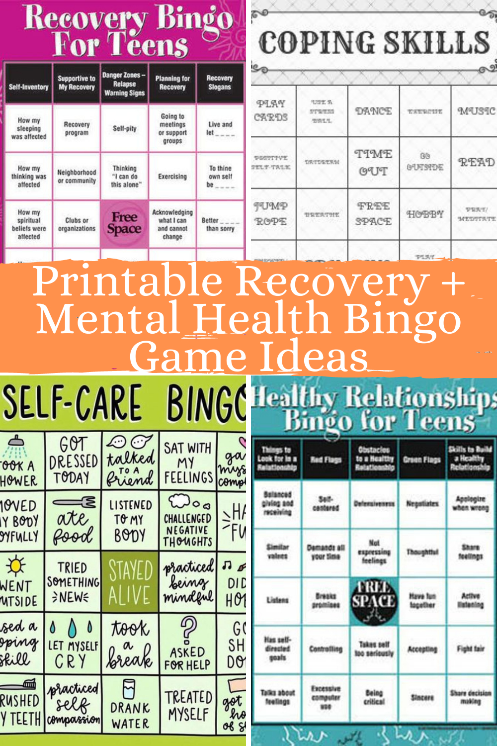 Positive Printable Recovery Games + Activities - Peachy Party with Free Printable Recovery Games