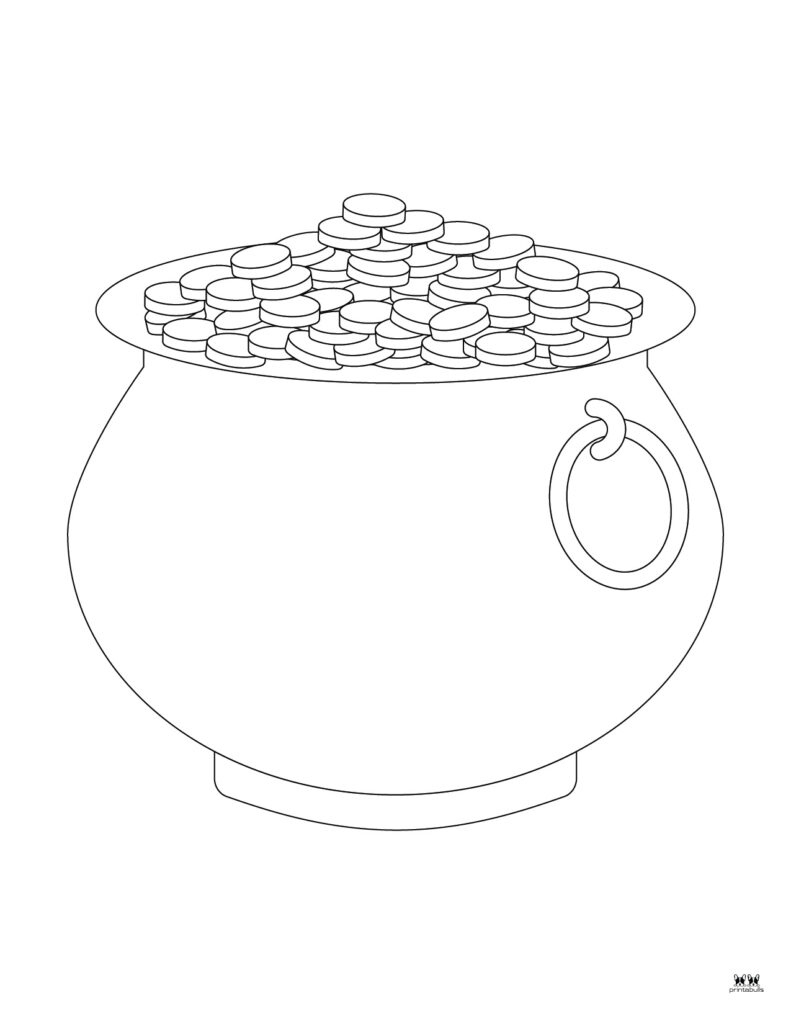 Pot Of Gold Templates &amp;amp; Coloring Pages - 33 Pages | Printabulls for Free Printable Pot of Gold Coloring Pages