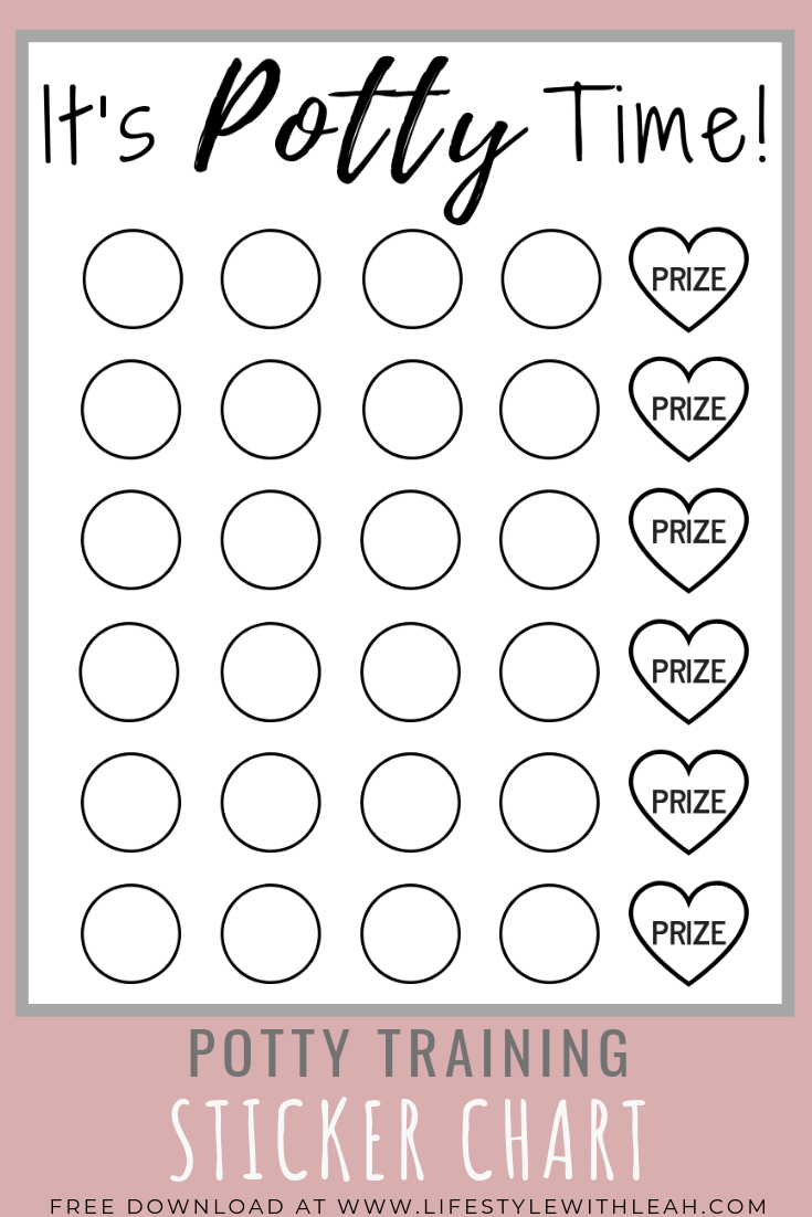 Potty Training Sticker Chart (Free Printable) - Lifestyle With inside Free Printable Potty Training Charts