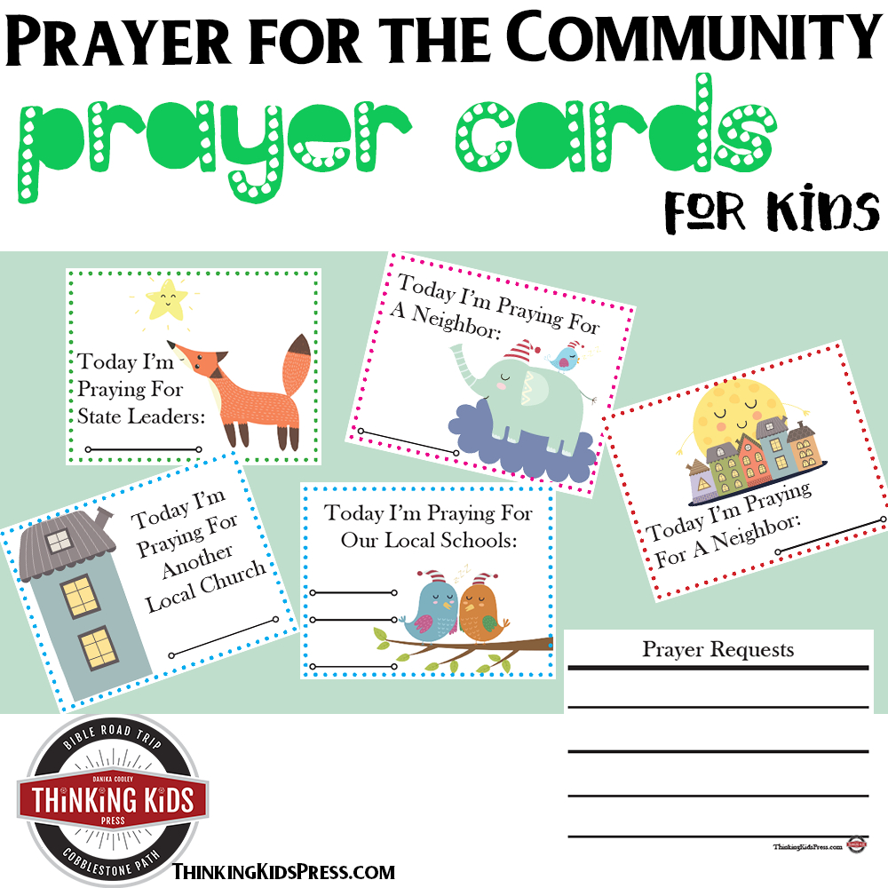 Prayer For The Community Prayer Cards For Kids Sq - Thinking Kids inside Free Printable Prayer Cards for Children