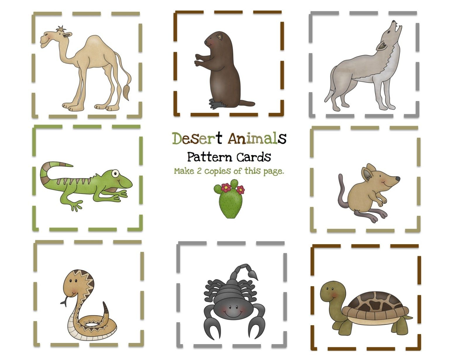 Preschool Printables: Desert Animals throughout Free Printable Desert Animals