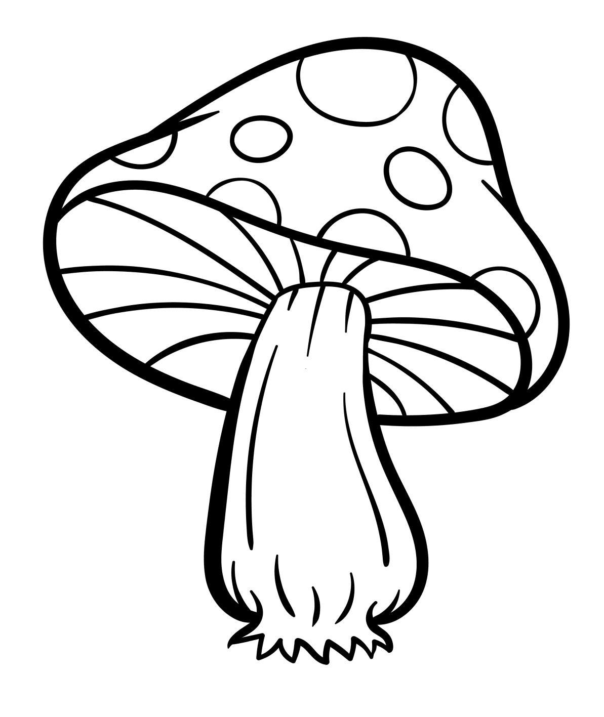 Pretty Mushroom Coloring Page - Free Printable Coloring Pages pertaining to Free Printable Mushroom Coloring Pages