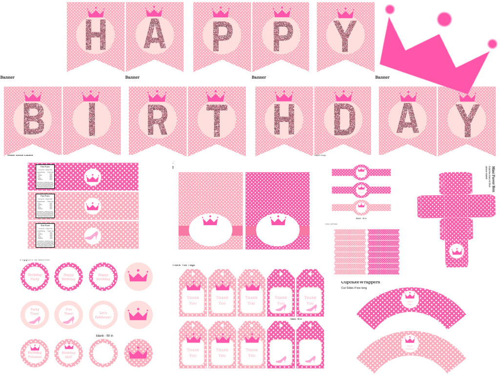 Princess Birthday Pack - Magical Printable in Free Printable Princess Birthday Banner