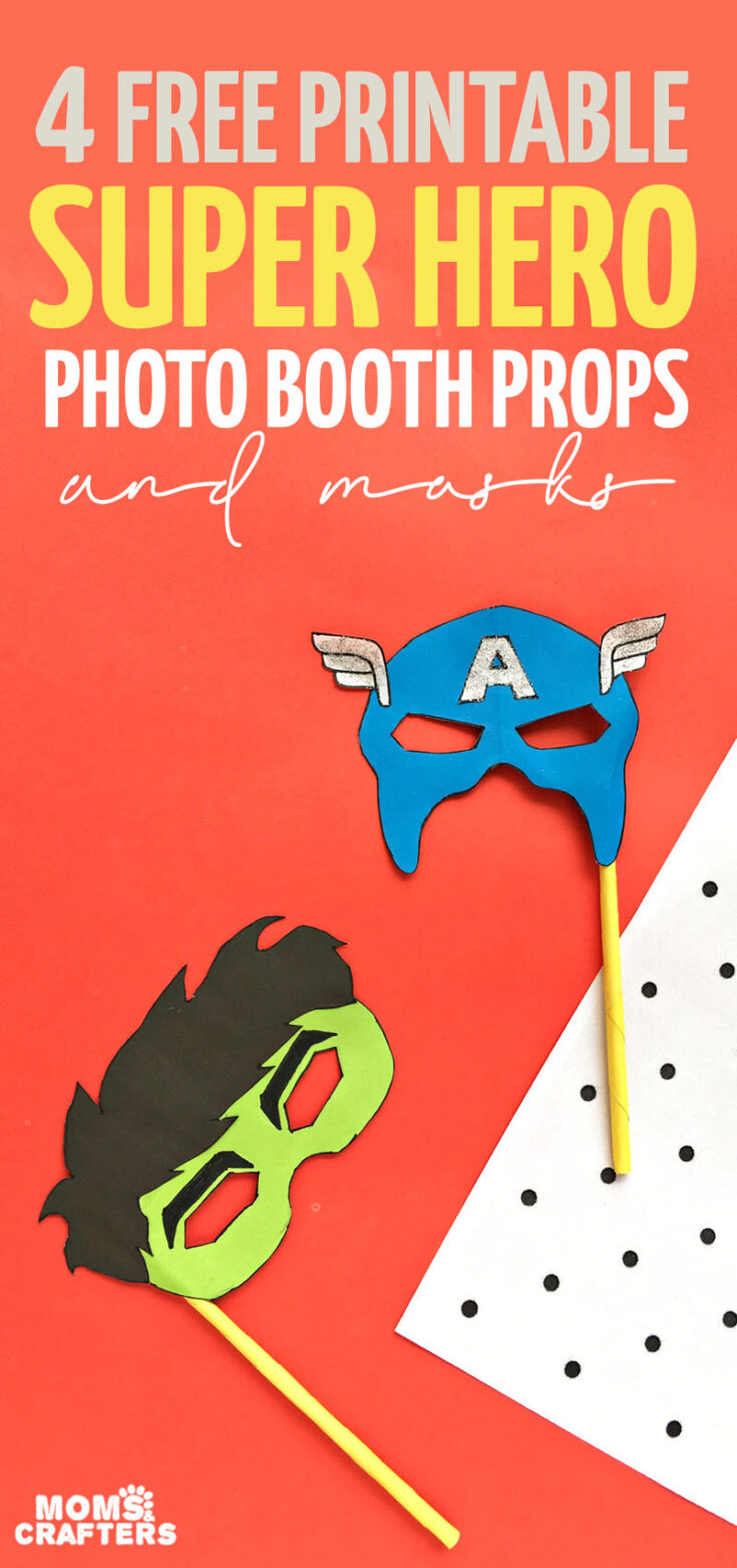 Print Or Craft These Epic Superhero Photo Props! (For Free) throughout Free Printable Superhero Photo Booth Props