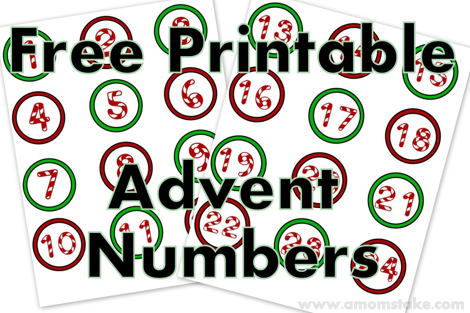 Printable Advent Numbers | Calendrier De L&amp;#039;Avent, Calendrier for Free Printable Advent Numbers