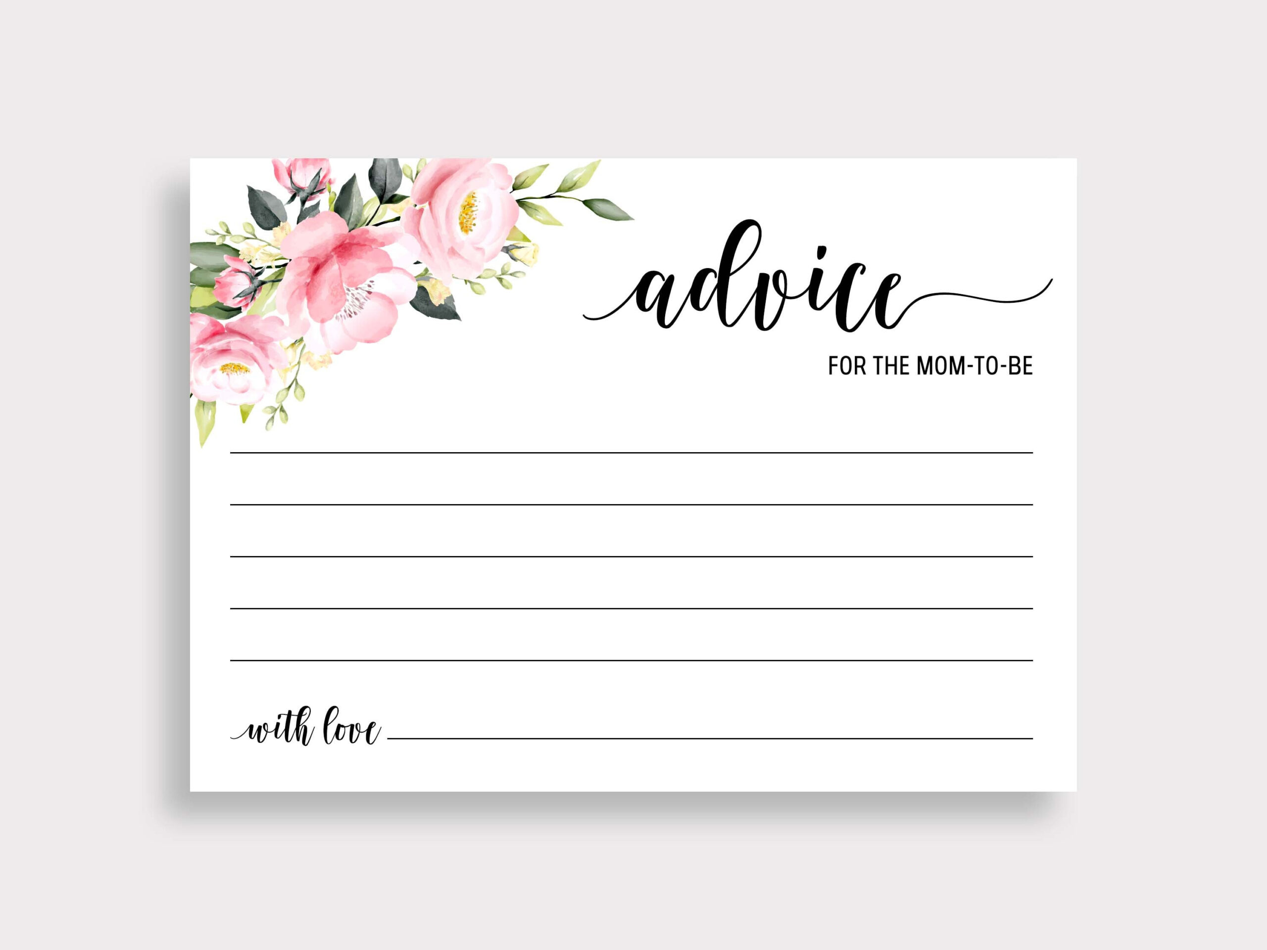 Printable Advice Cards, Advice For The Mom To Be, Girls Baby regarding Free Mommy Advice Cards Printable