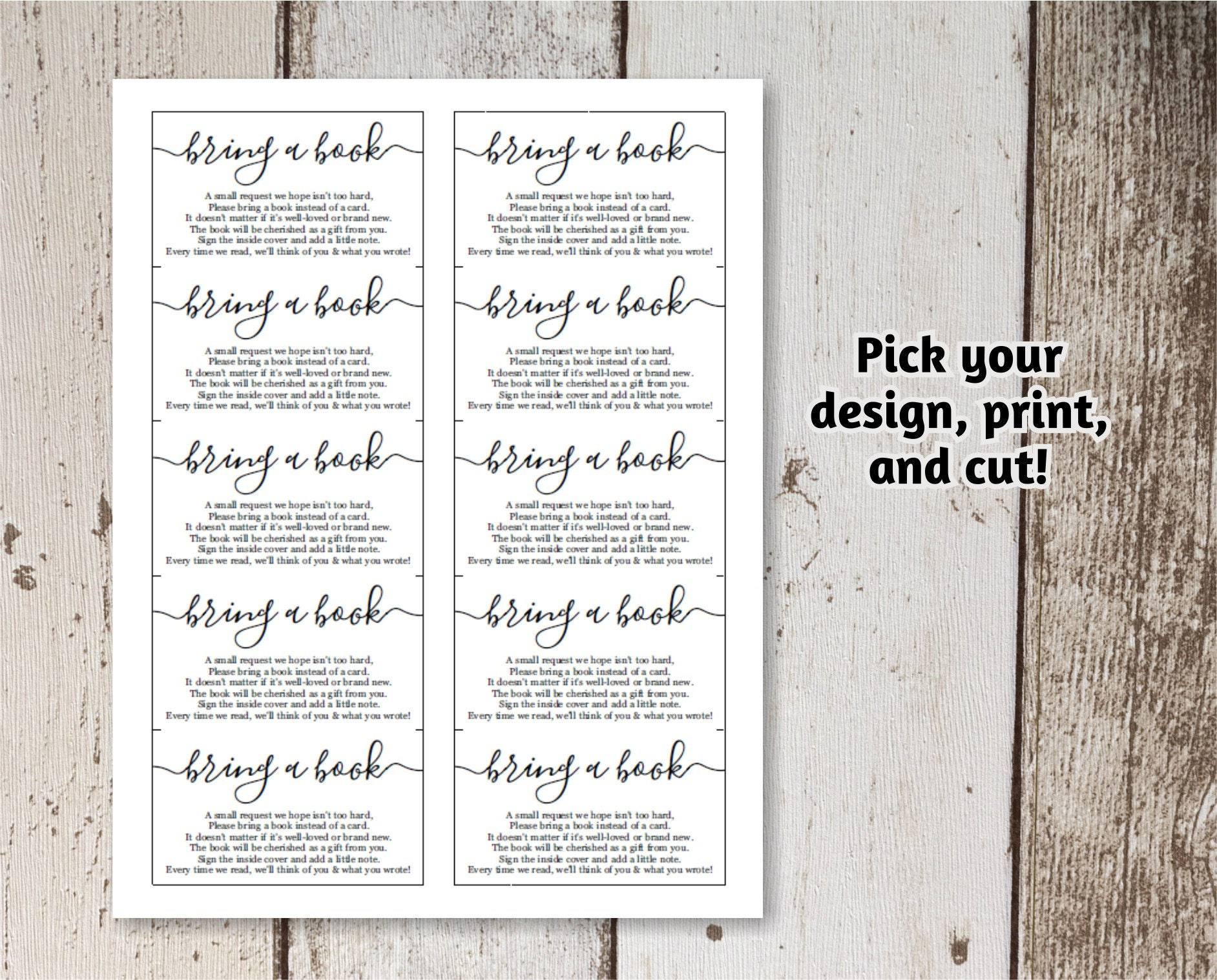 Printable Baby Shower Book Request Bring A Book Instead Of A Card with Bring A Book Instead Of A Card Free Printable