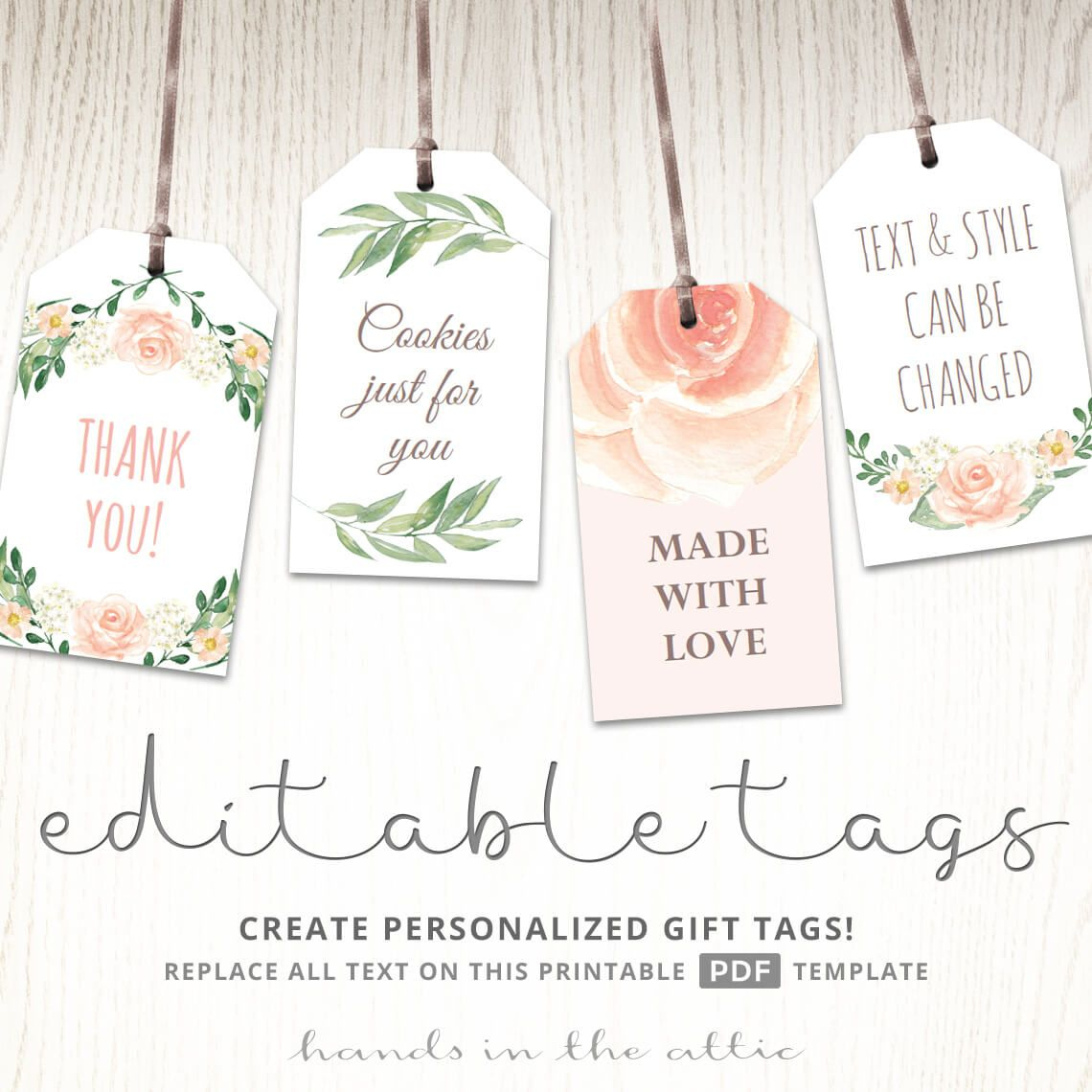 Printable Baby Shower Labels | Bridal Shower Favor Tags | Hands In with Free Printable Baby Shower Favor Tags