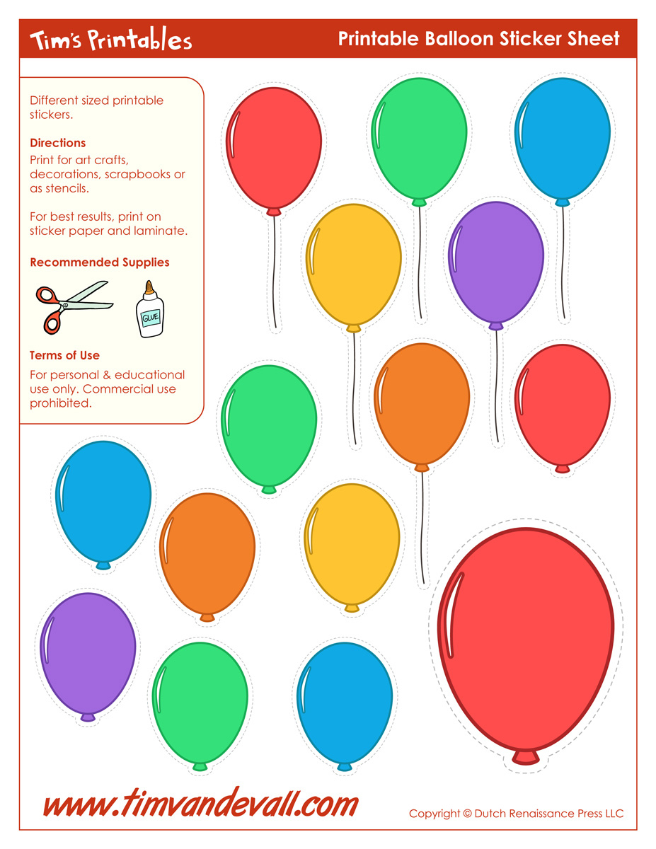 Printable Balloon Template | Birthday Printables – Tim&amp;#039;S Printables pertaining to Free Printable Pictures Of Balloons