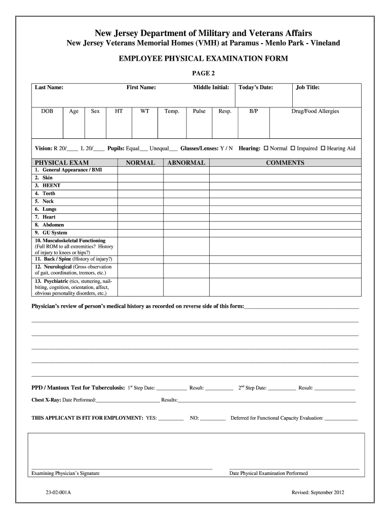 Printable Basic Physical Exam Form Pdf - Fill Online, Printable intended for Free Printable Physical Exam Forms