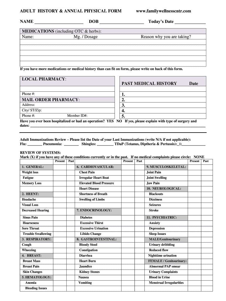 Printable Basic Physical Exam Form Pdf: Fill Out &amp;amp; Sign Online intended for Free Printable Physical Exam Forms