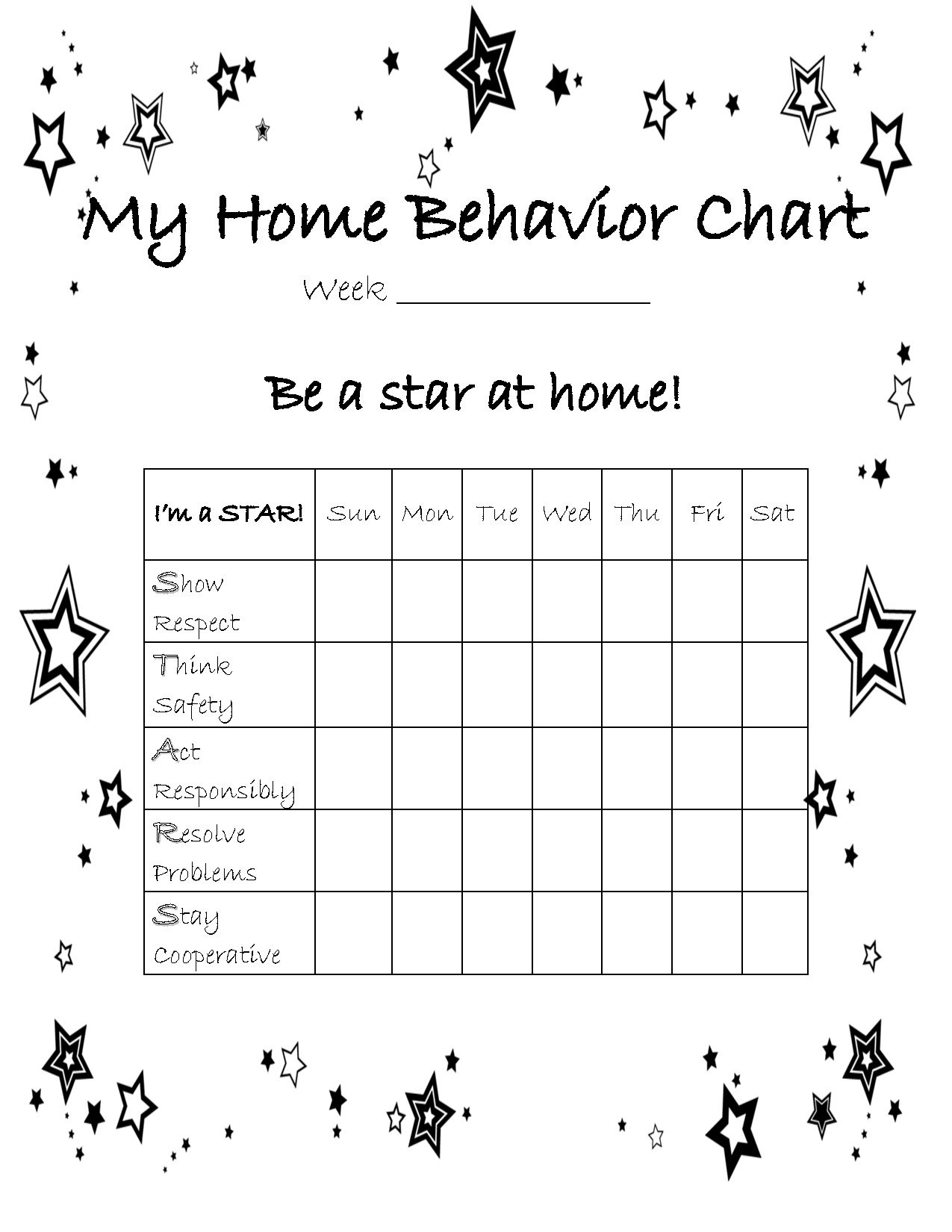 Printable Behavior Charts For Home | Printablee | Home Behavior intended for Free Printable Behaviour Charts For Home