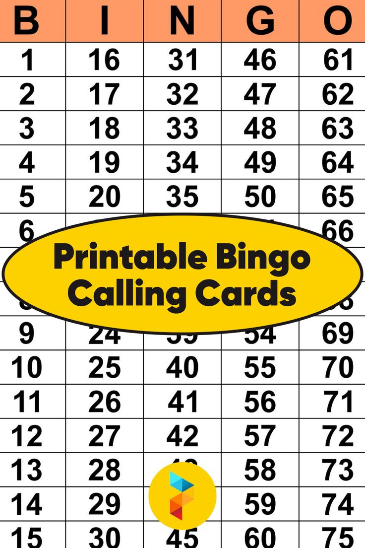 Printable Bingo Calling Cards | Bingo Cards Printable, Bingo throughout Free Printable Bingo Cards and Call Sheet