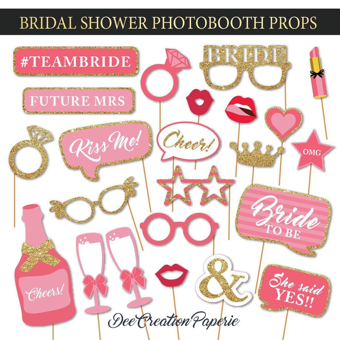 Printable Bridal Shower Photobooth Props Wedding Photo Booth Props with regard to Free Printable Photo Booth Props Bridal Shower