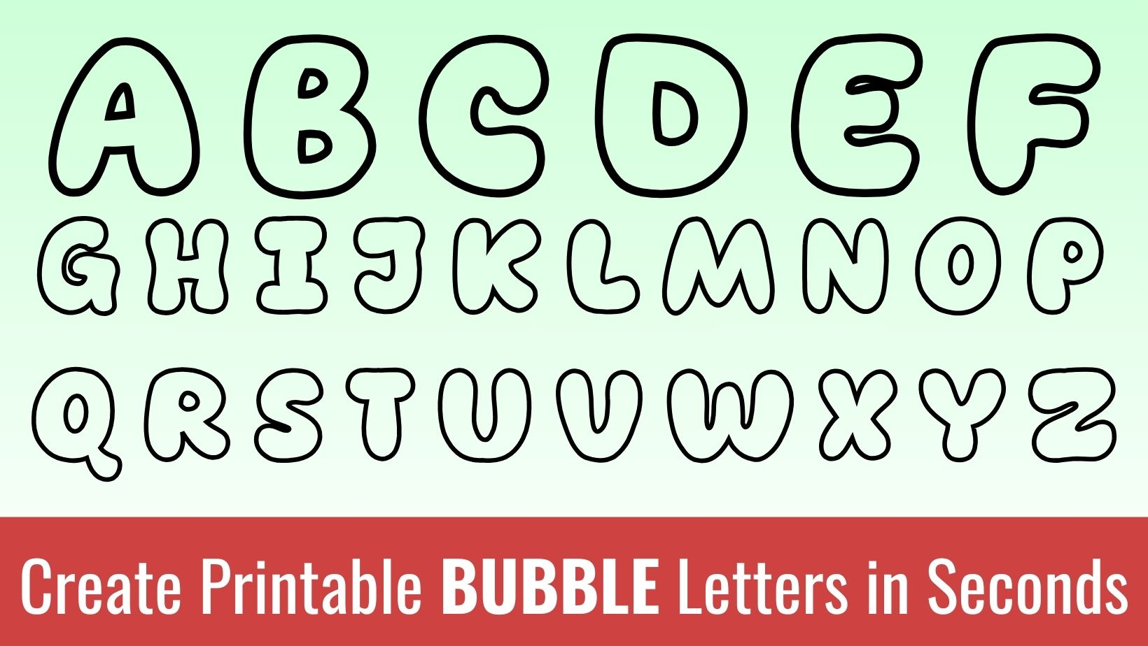 Printable Bubble Letters: Free Alphabet Font &amp;amp; Letter Templates pertaining to Free Printable Bubble Letters Font