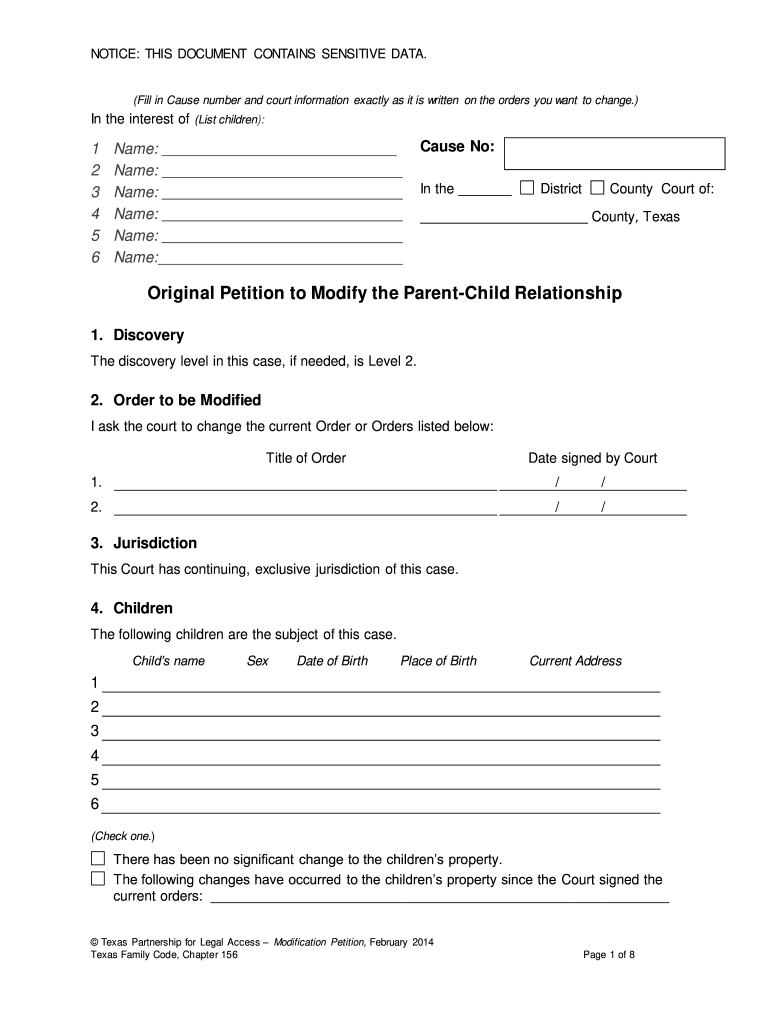 Printable Child Custody Forms Texas - Fill Online, Printable in Free Printable Child Custody Forms