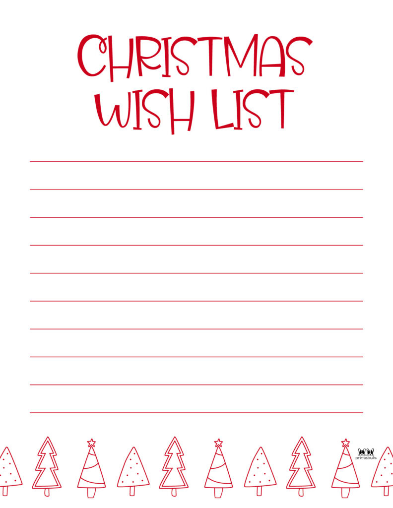 Printable Christmas Lists - 25 Free Printables | Printabulls with Free Printable Christmas List Maker