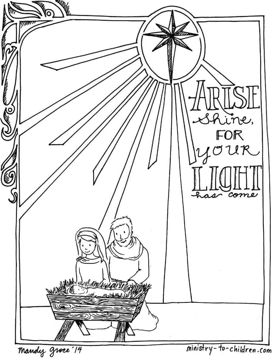 Printable Christmas Nativity Coloring Pages - Ministry-To-Children with Free Printable Bible Christmas Coloring Pages