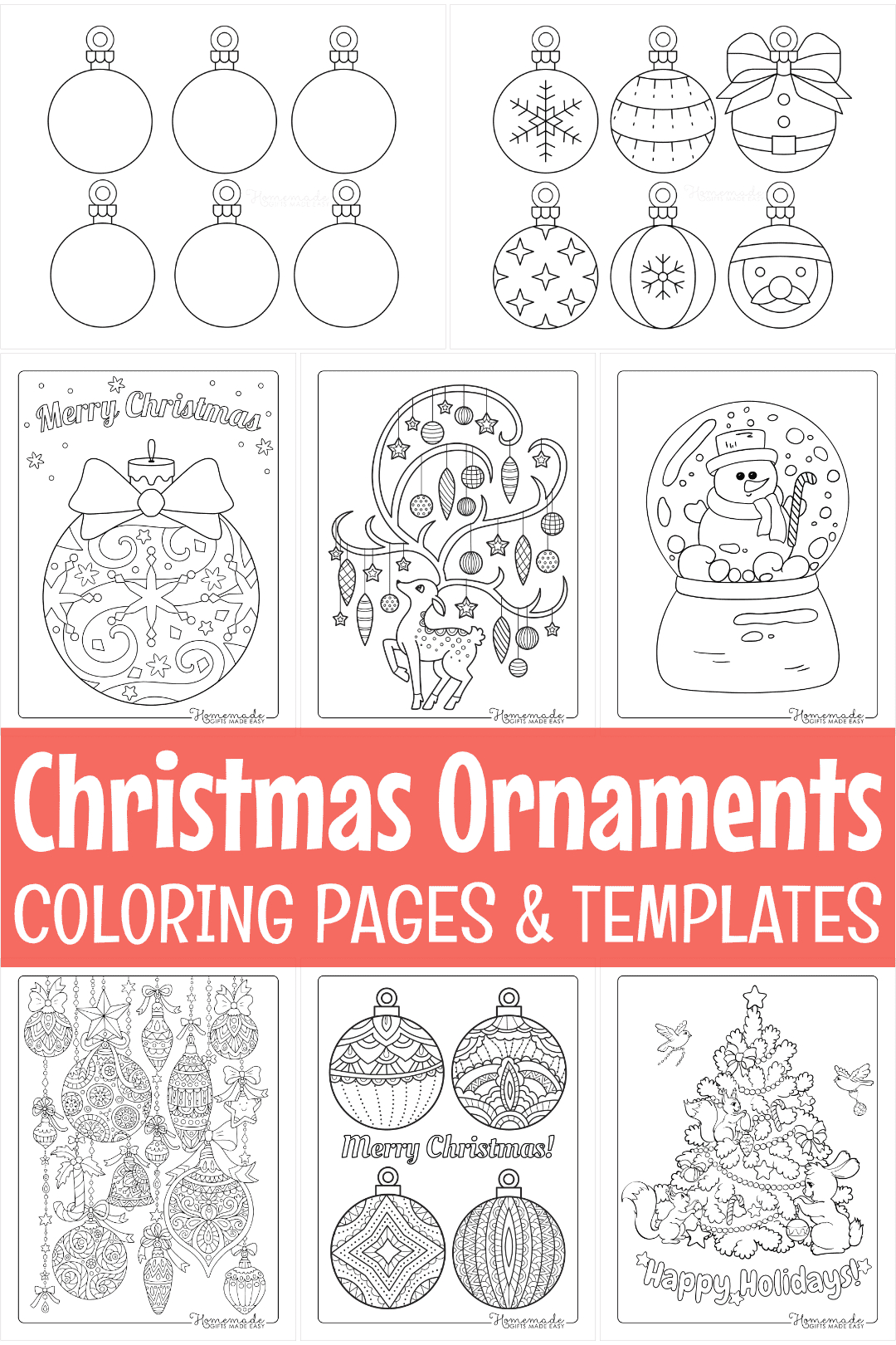 Printable Christmas Ornaments, Coloring Pages, &amp;amp; Blank Templates with regard to Free Printable Ornaments to Color