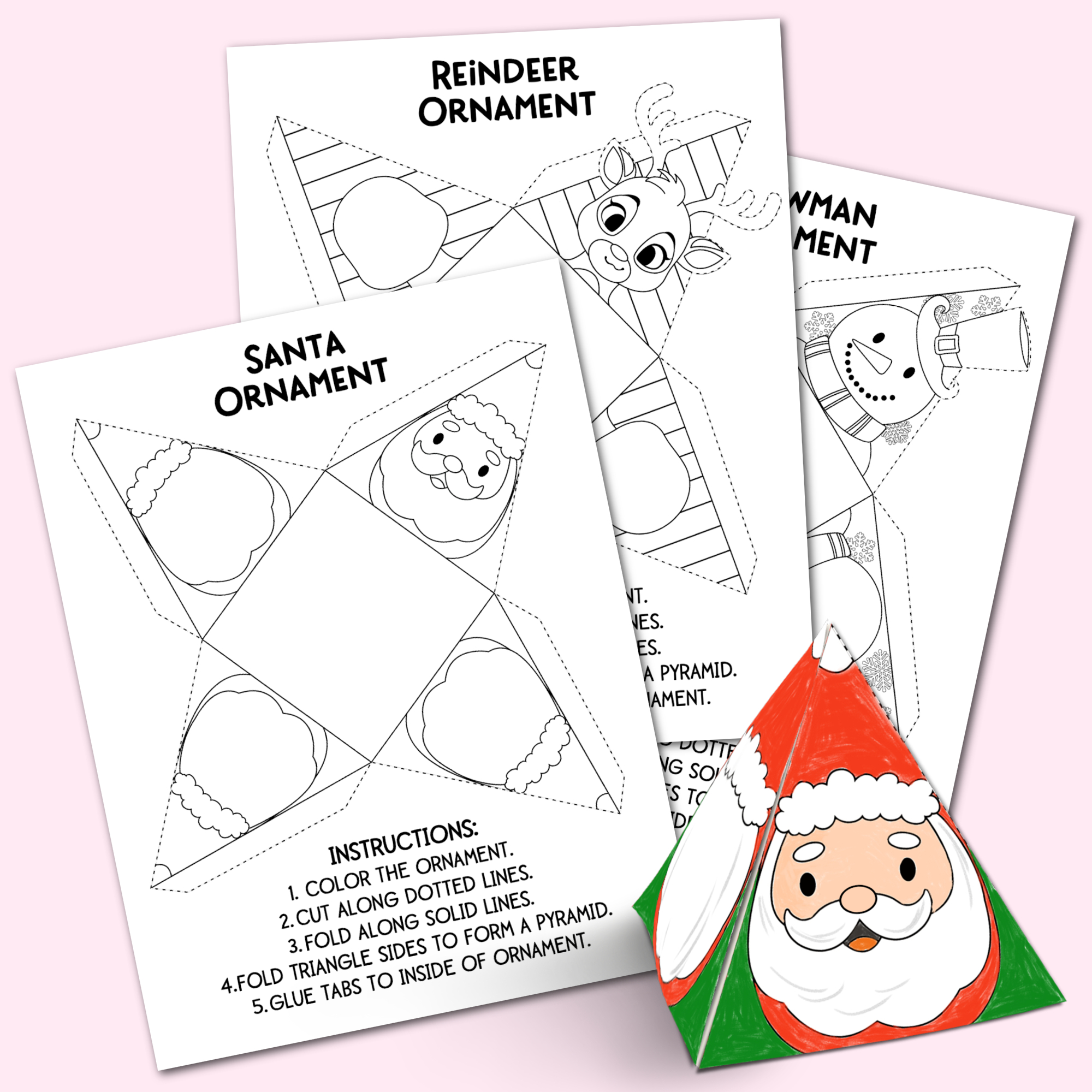 Printable Christmas Ornaments - Kara Creates with regard to Free Printable Christmas Designs