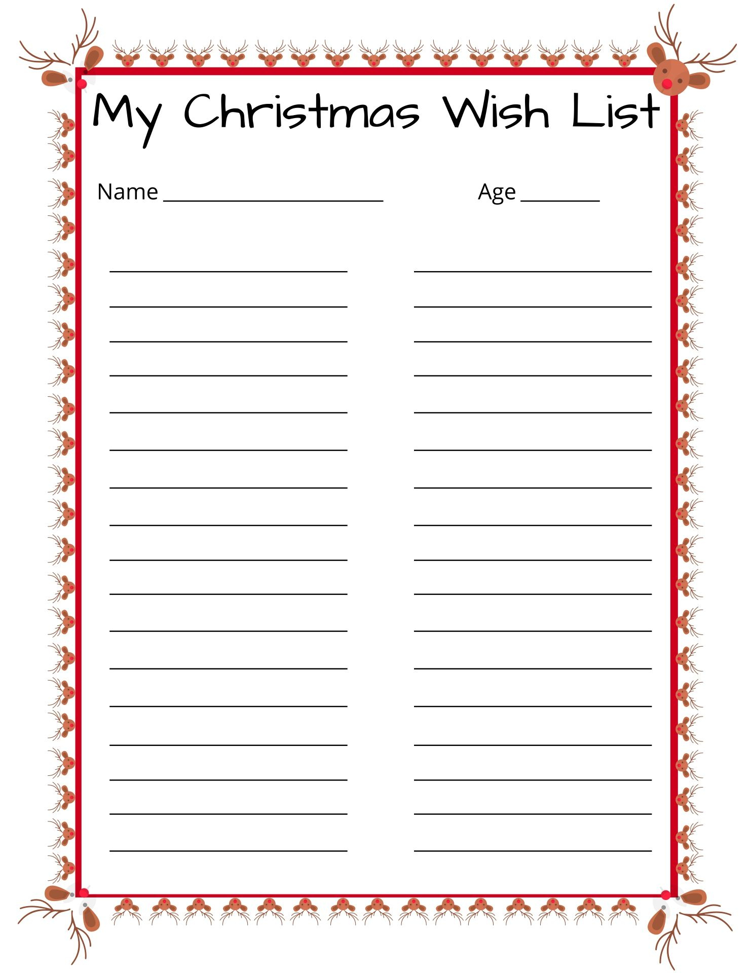 Printable Christmas Wish List | Christmas List Maker, Christmas with Free Printable Christmas List Maker