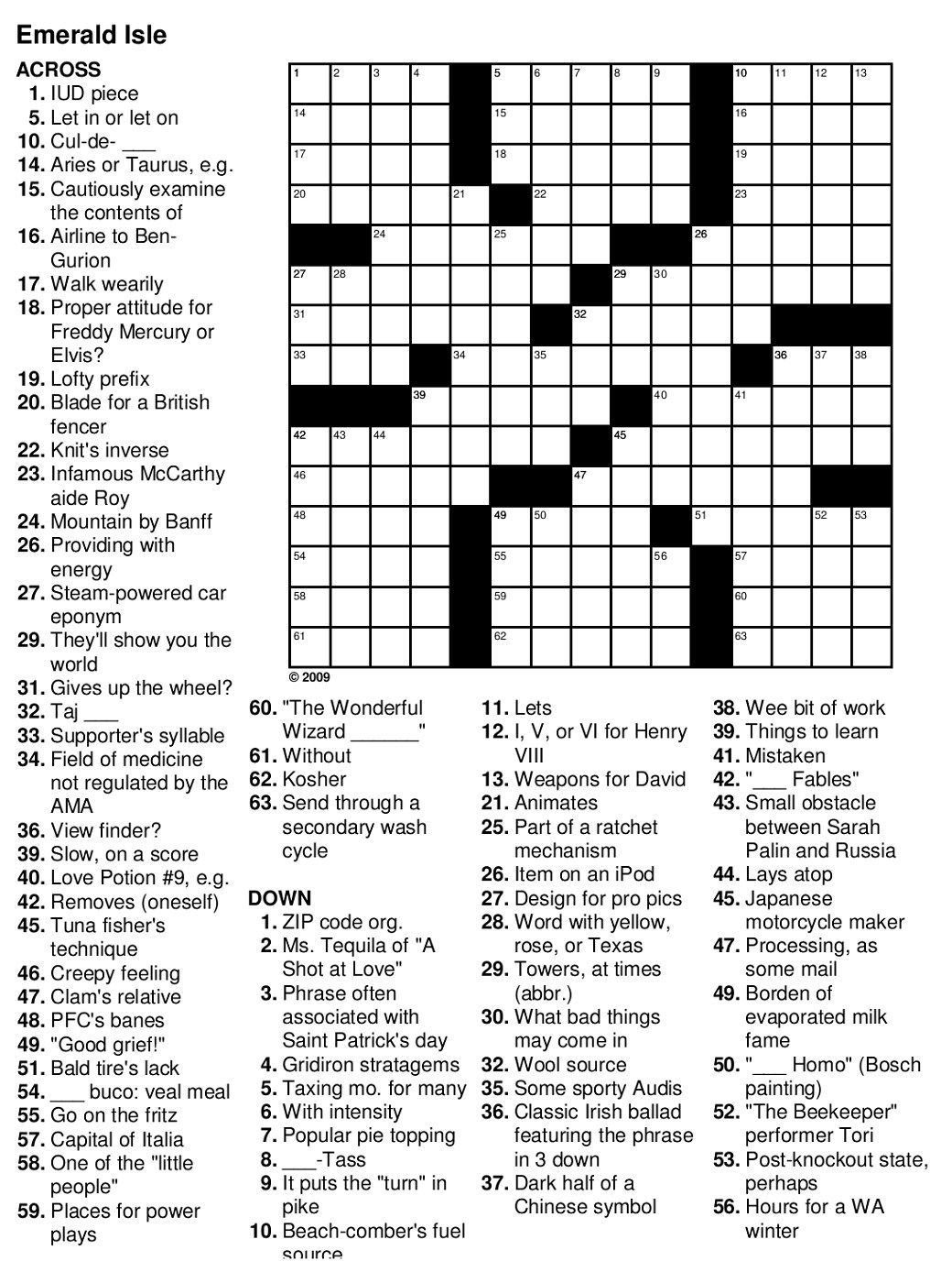 Printable Crossword Puzzles For Adults Easy | Free Printable in Free Easy Printable Crossword Puzzles For Adults