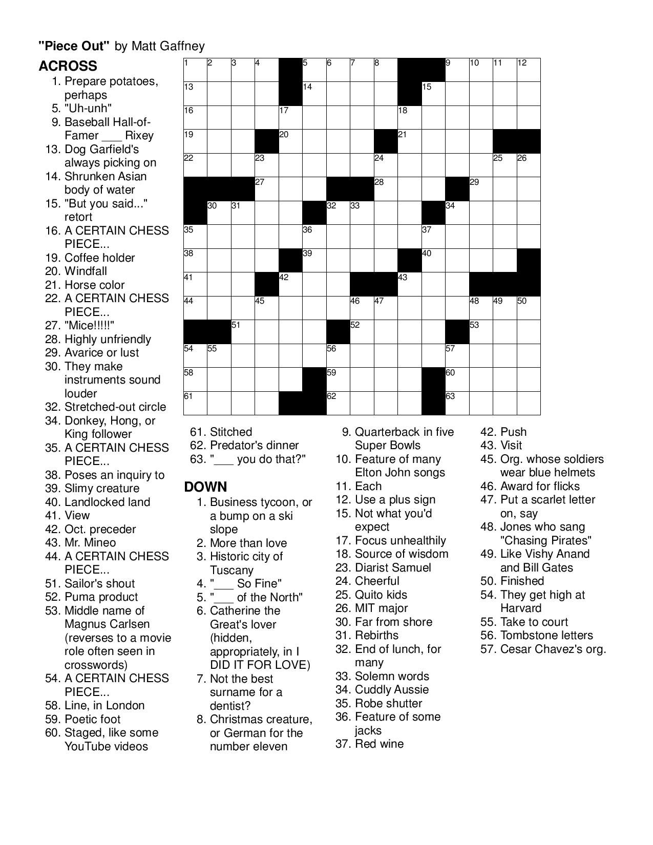 Printable Crossword Puzzles Merl Reagle | Printable Crossword regarding Merl Reagle'S Sunday Crossword Free Printable