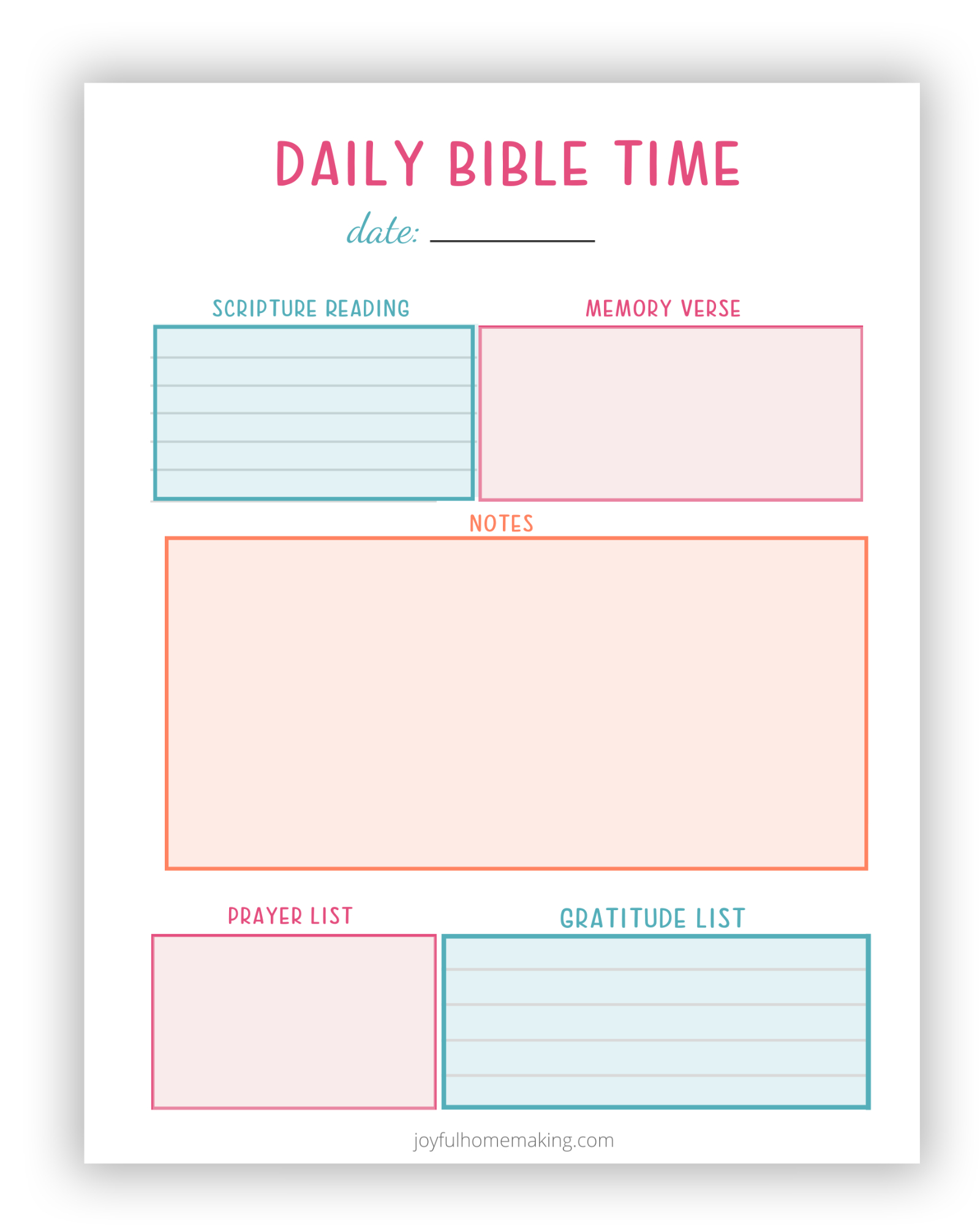 Printable Daily Bible Study Binder Page | Joyful Homemaking throughout Free Printable Bible Studies For Adults