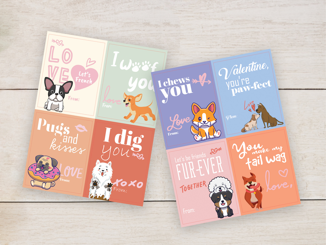 Printable Dog Valentine&amp;#039;S Day Cards - The Dog Guide San Antonio in Free Printable Dog Valentines Day Cards