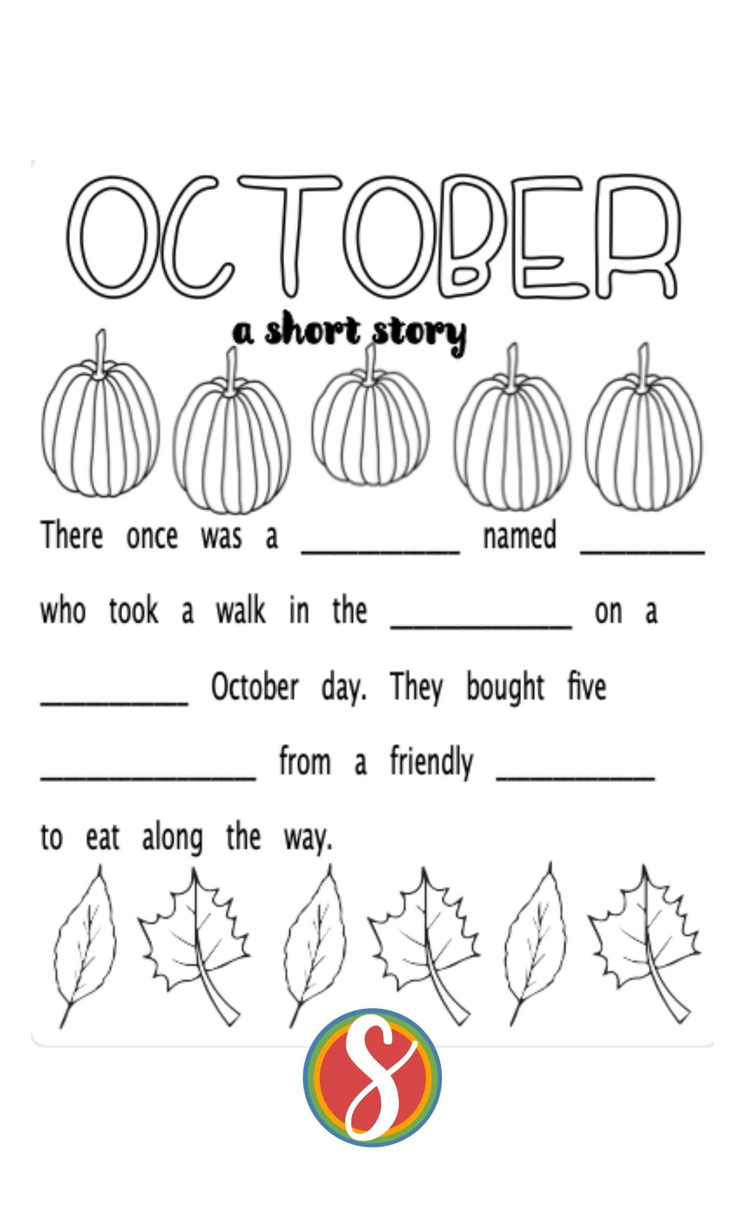 Printable Fall Activities — Stevie Doodles intended for Free Printable Autumn Worksheets