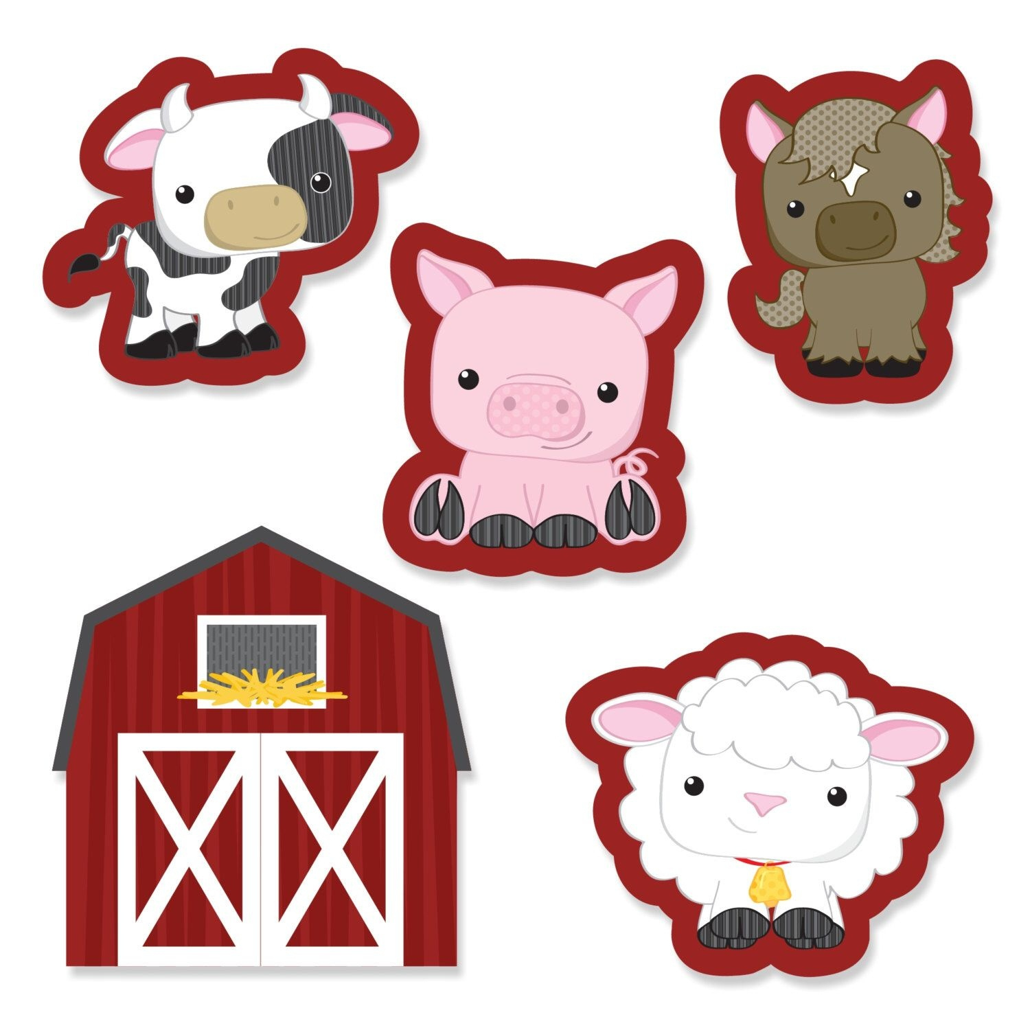 Printable Farm Animals Cut Outs intended for Free Printable Farm Animal Cutouts