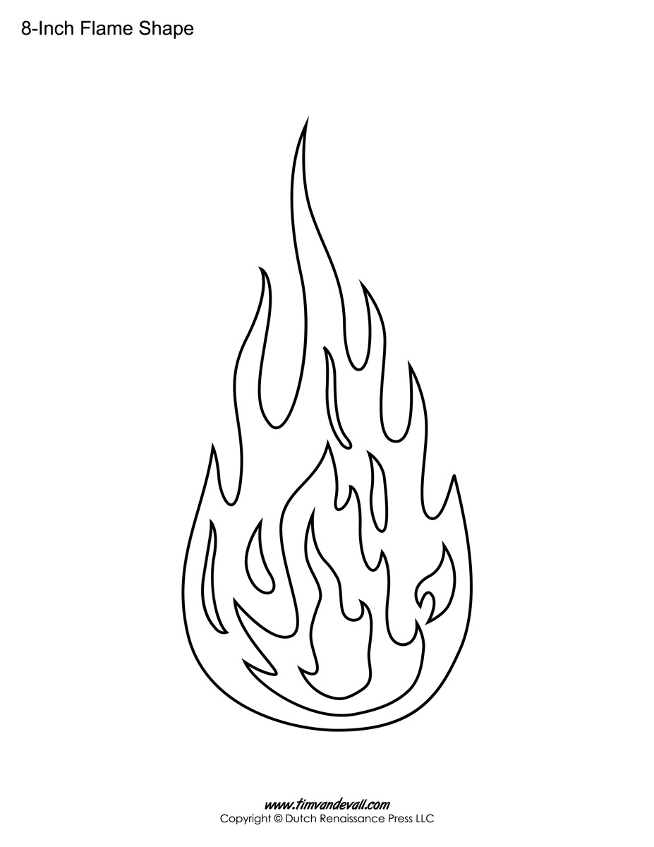 Printable Flame Stickers &amp;amp; Flame Templates – Tim&amp;#039;S Printables with Free Printable Flame Template