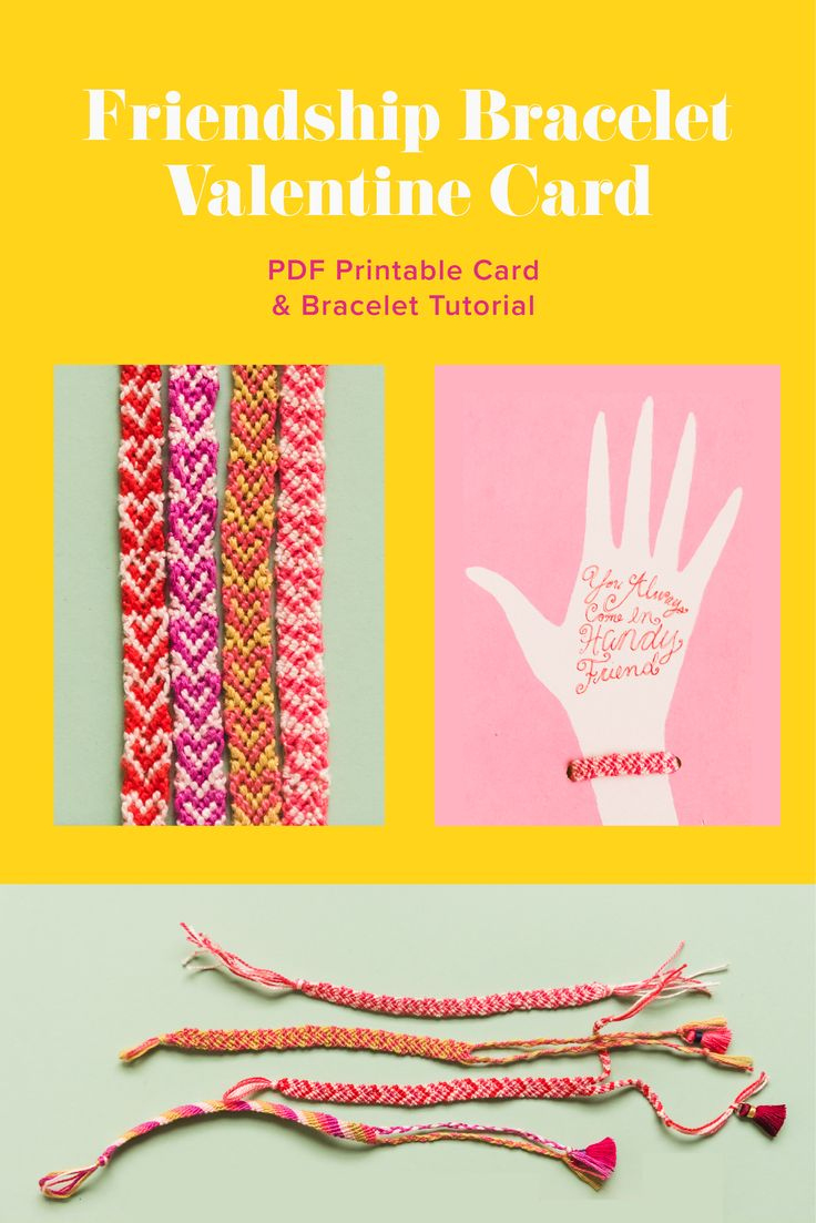 Printable Friendship Bracelet Valentine | Friendship Printables intended for Free Printable Friendship Bracelet Patterns