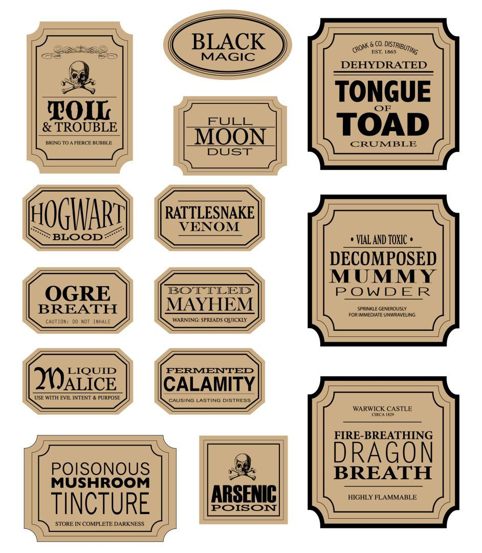 Printable Halloween Apothecary Labels | Halloween Apothecary for Free Printable Apothecary Jar Labels