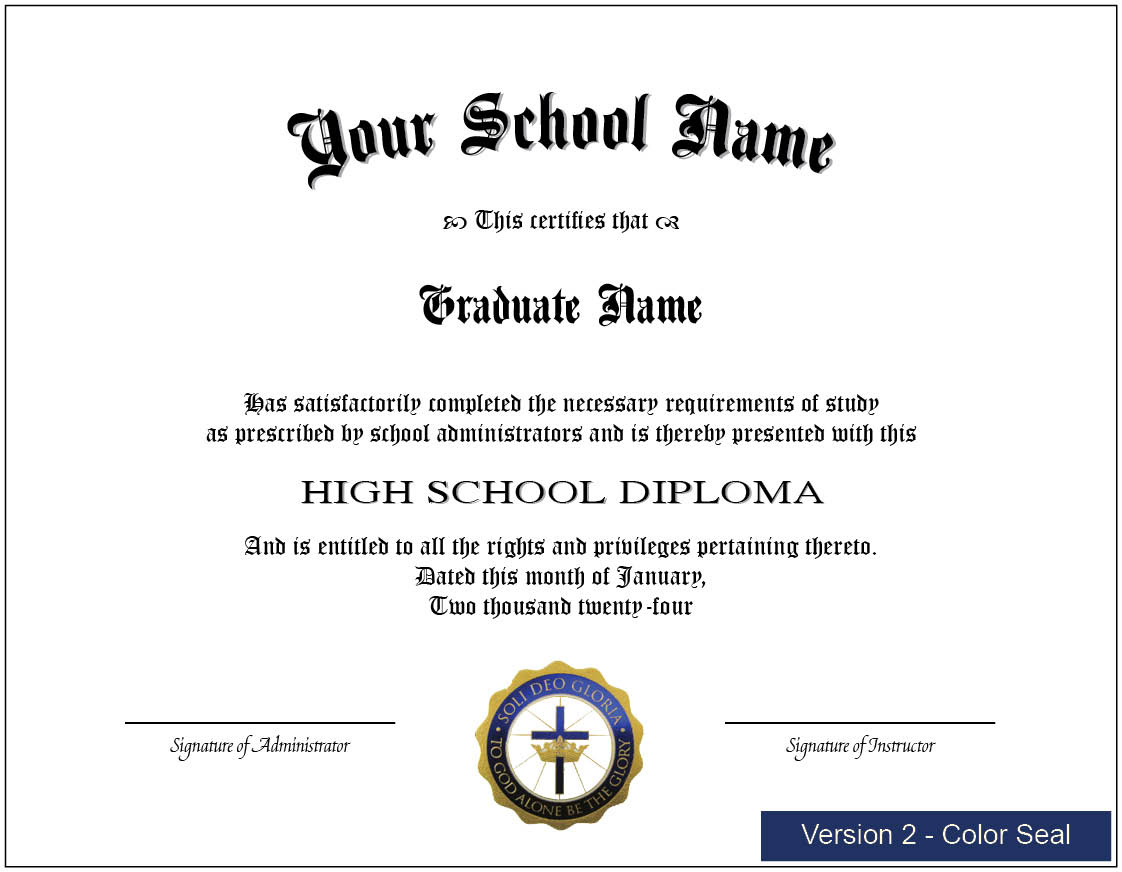 Printable High School Diploma For Homeschools in Free Printable High School Diploma Templates