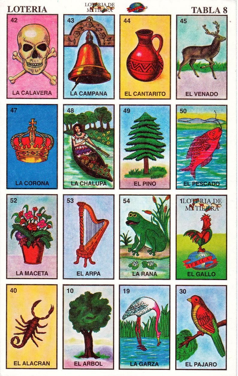 Printable Loteria Cards, The Complete Set Of 10 Tablas, Printable pertaining to Free Printable Loteria Game