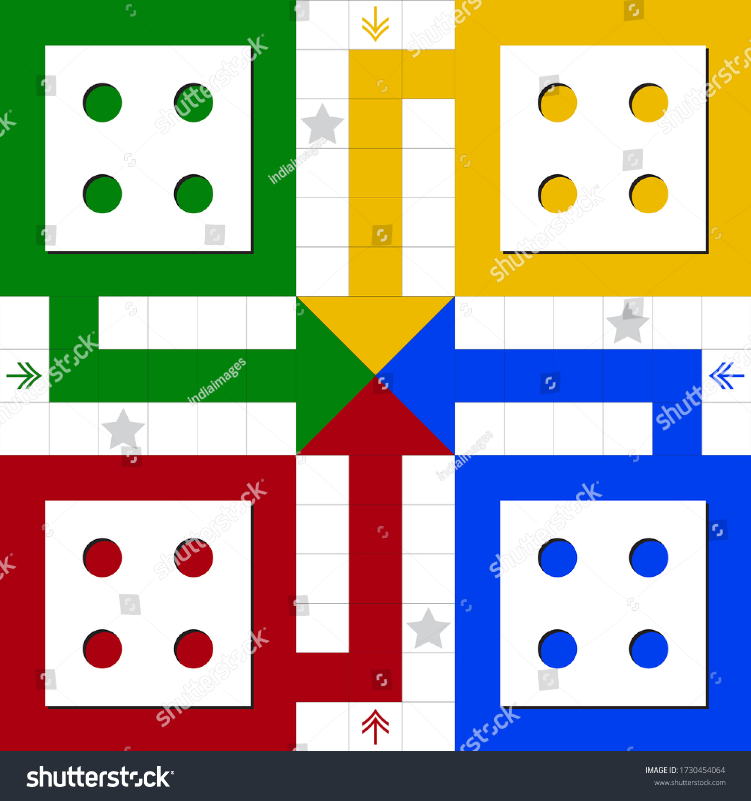 Printable Ludo Board Family Game Vector Stock Vector (Royalty Free for Free Printable Ludo Board