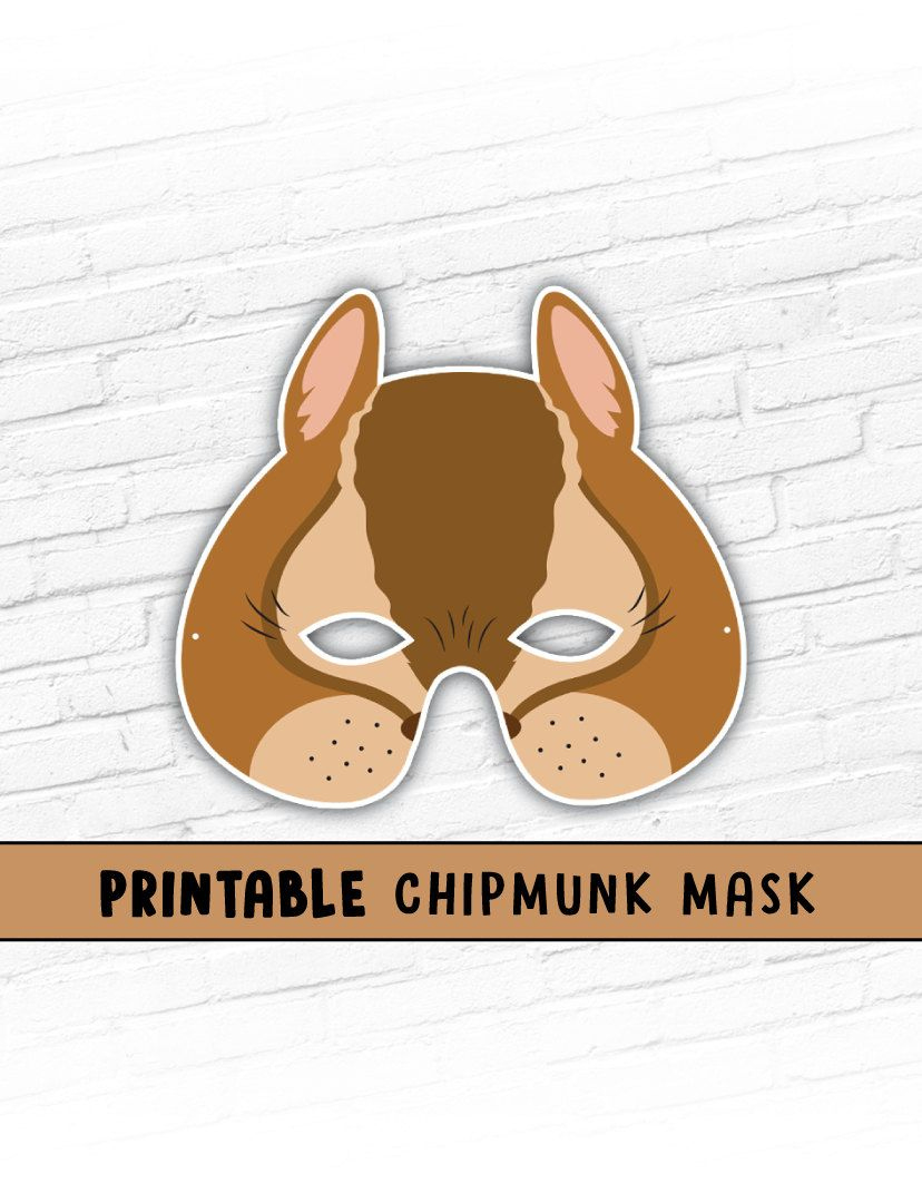 Printable Mask, Halloween, Animal Mask, Chipmunk Mask, Alvin intended for Free Printable Chipmunk Mask