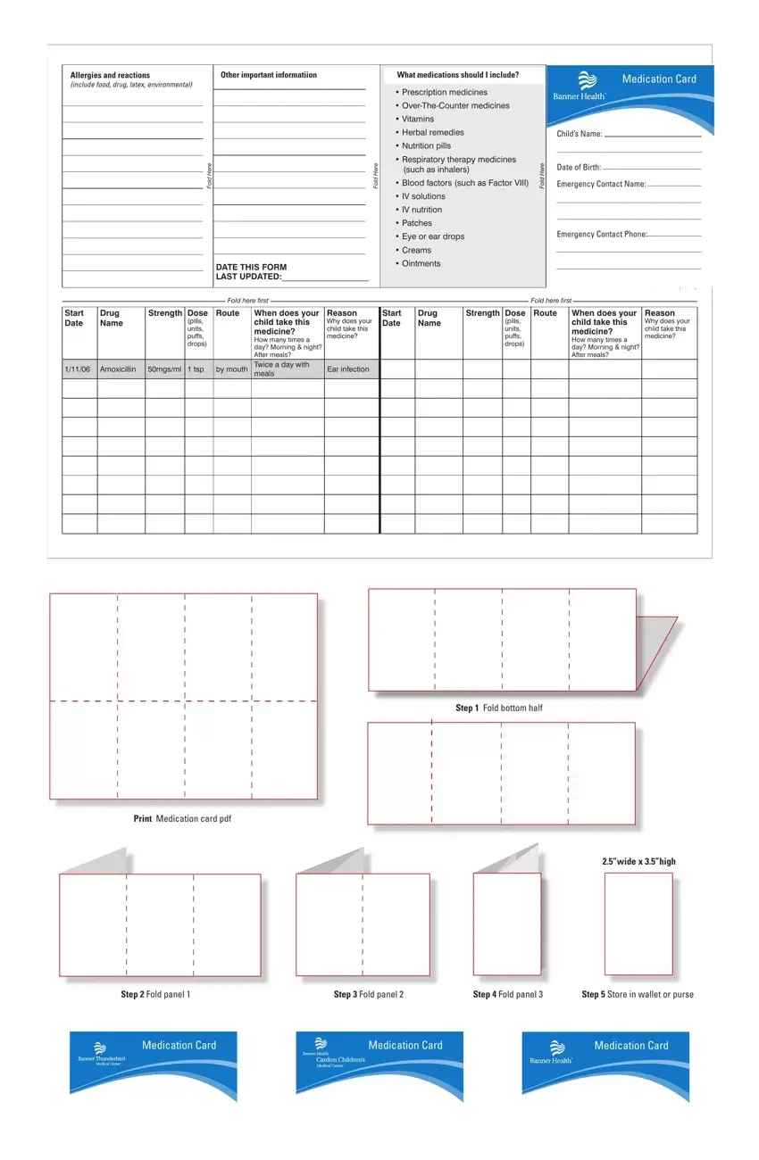 Printable Medication List For Wallet Pdf Form - Formspal regarding Free Printable Wallet Medication List Template