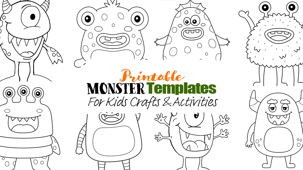 Printable Monster Templates For Kids&amp;#039; Activities And Crafts pertaining to Free Printable Monster Templates