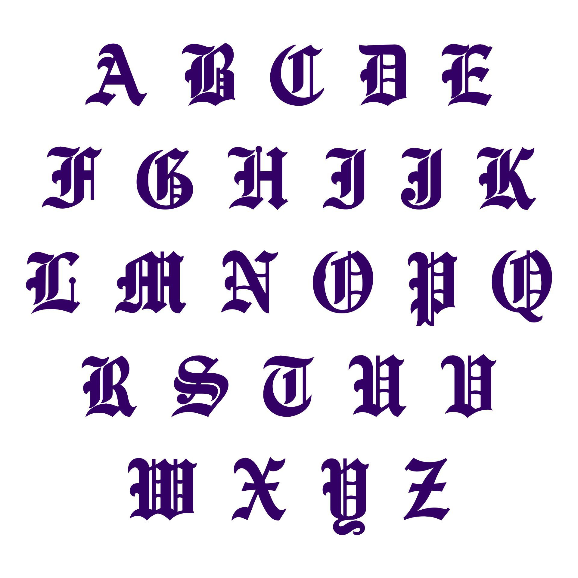 Printable Old English Letters Alphabet | Old English Letters, Old regarding Free Printable Old English Letters