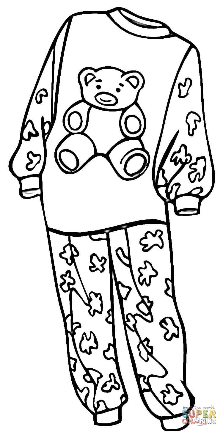 Printable Pajama Day Coloring Pages throughout Free Printable Pajama Coloring Pages