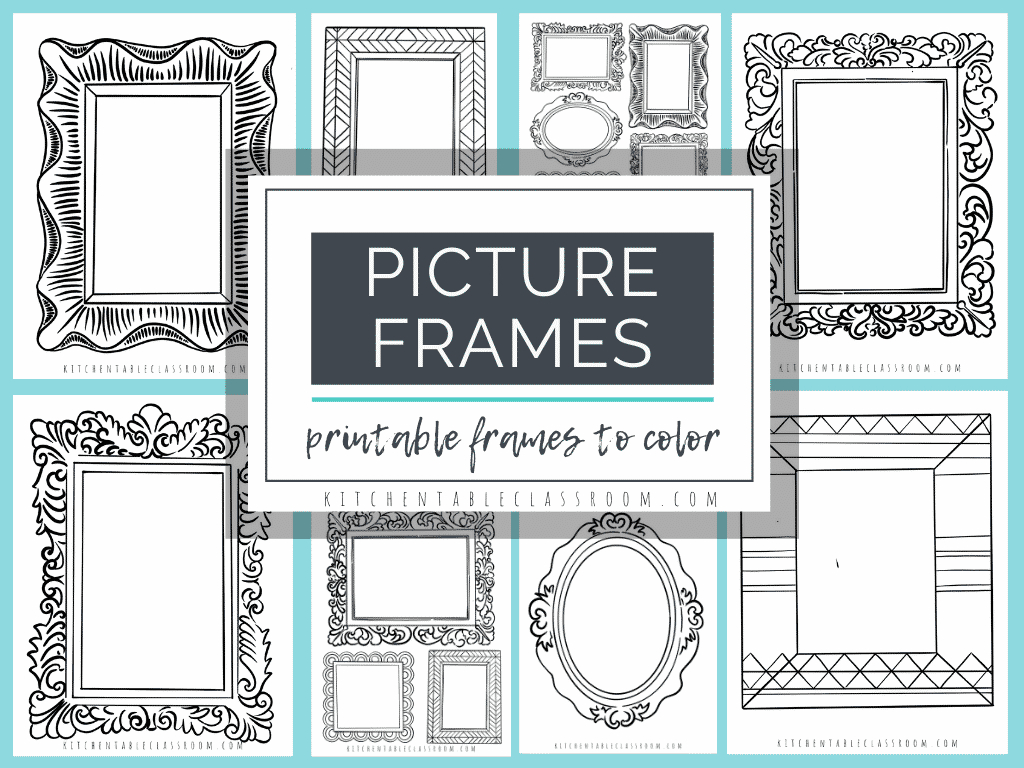 Printable Picture Frame Drawing Prompts - The Kitchen Table Classroom regarding Free Printable Photo Frames