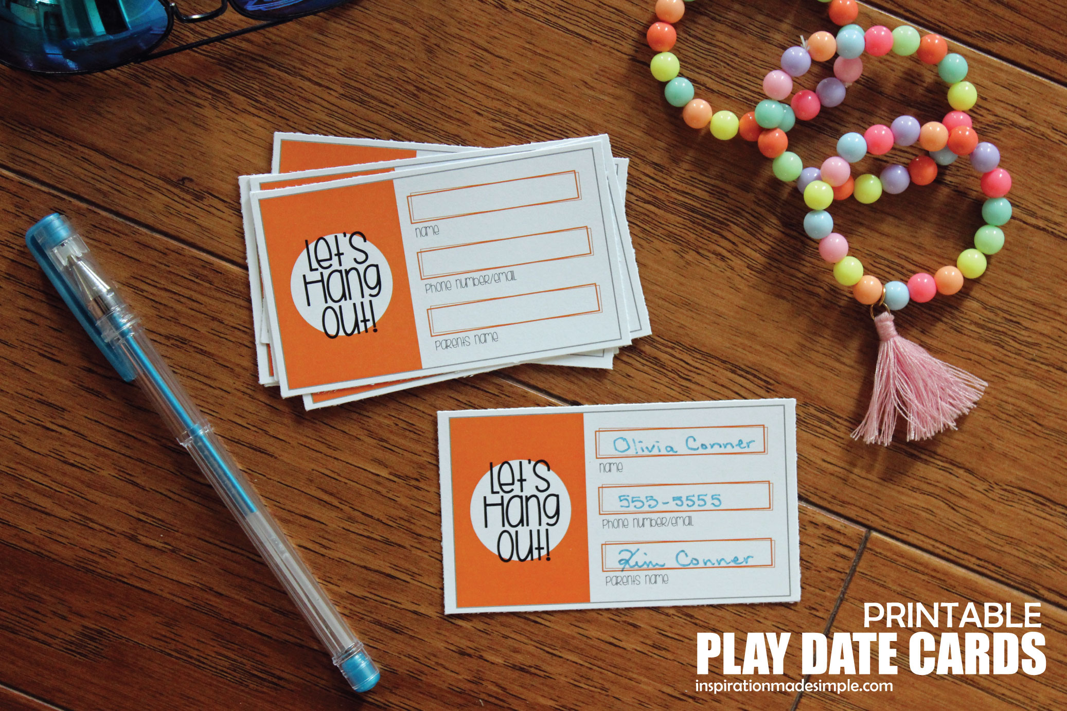 Printable Play Date Cards For Kids - Inspiration Made Simple in Free Printable Play Date Cards