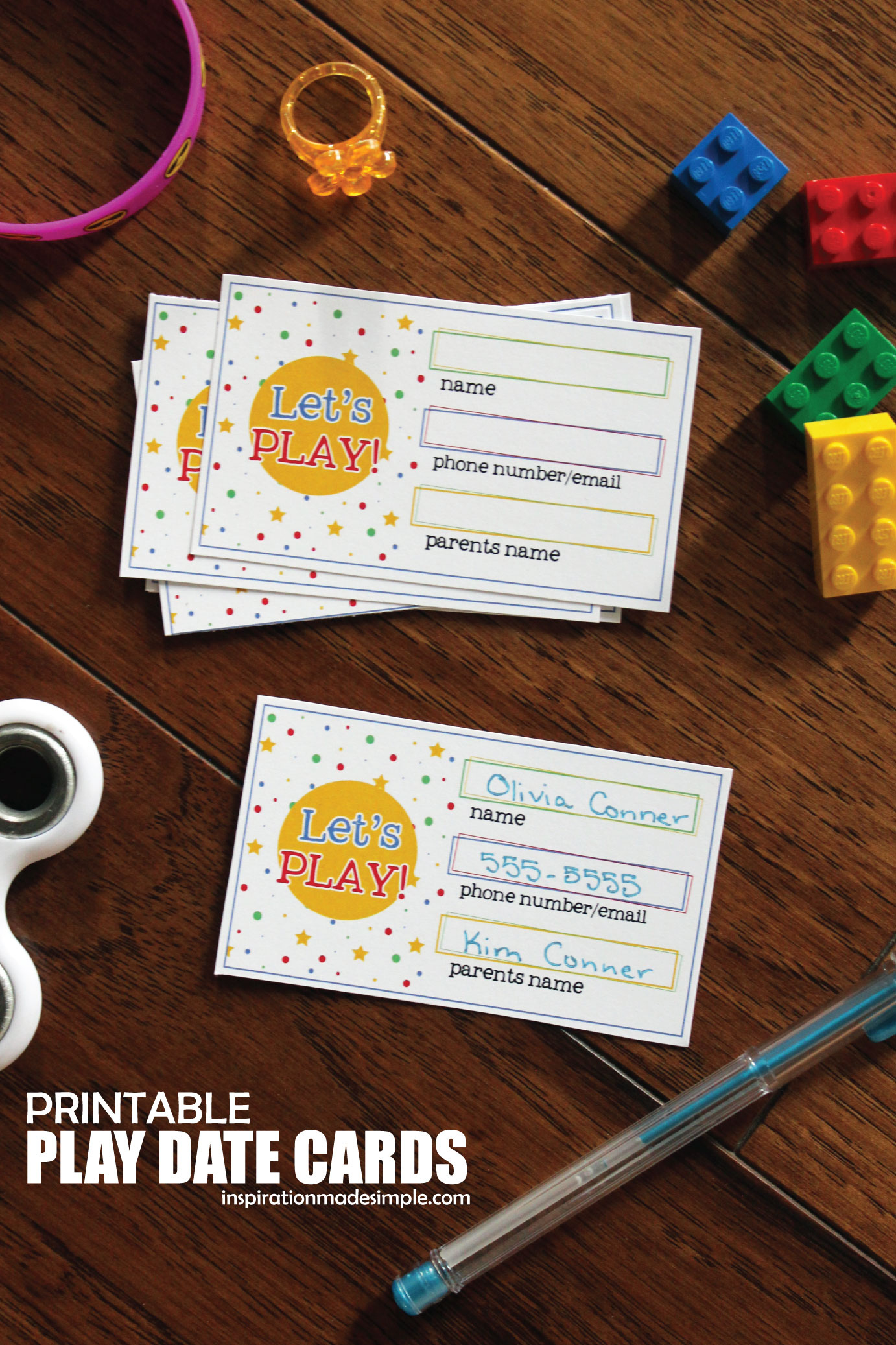 Printable Play Date Cards For Kids - Inspiration Made Simple pertaining to Free Printable Play Date Cards