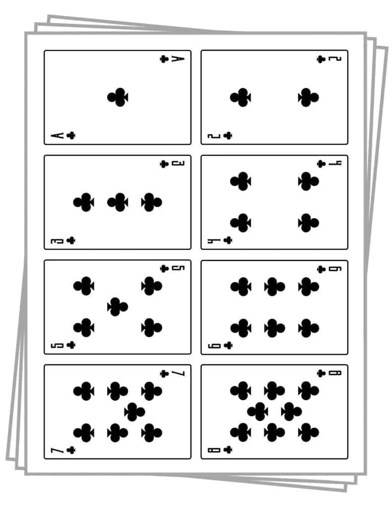 Printable Playing Cards (Free Pdf Sheets In 3 Sizes) within Free Printable Deck Of Cards