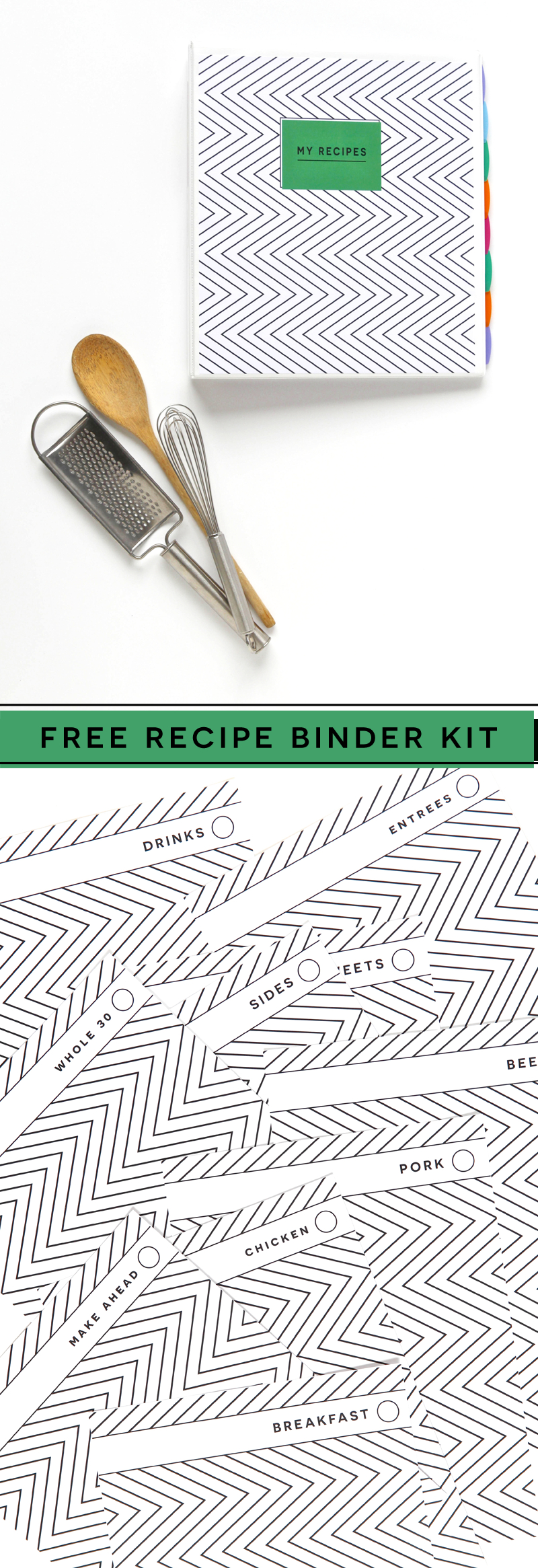 Printable Recipe Binder Kit - Free From Paging Supermom throughout Free Printable Recipe Binder Kit