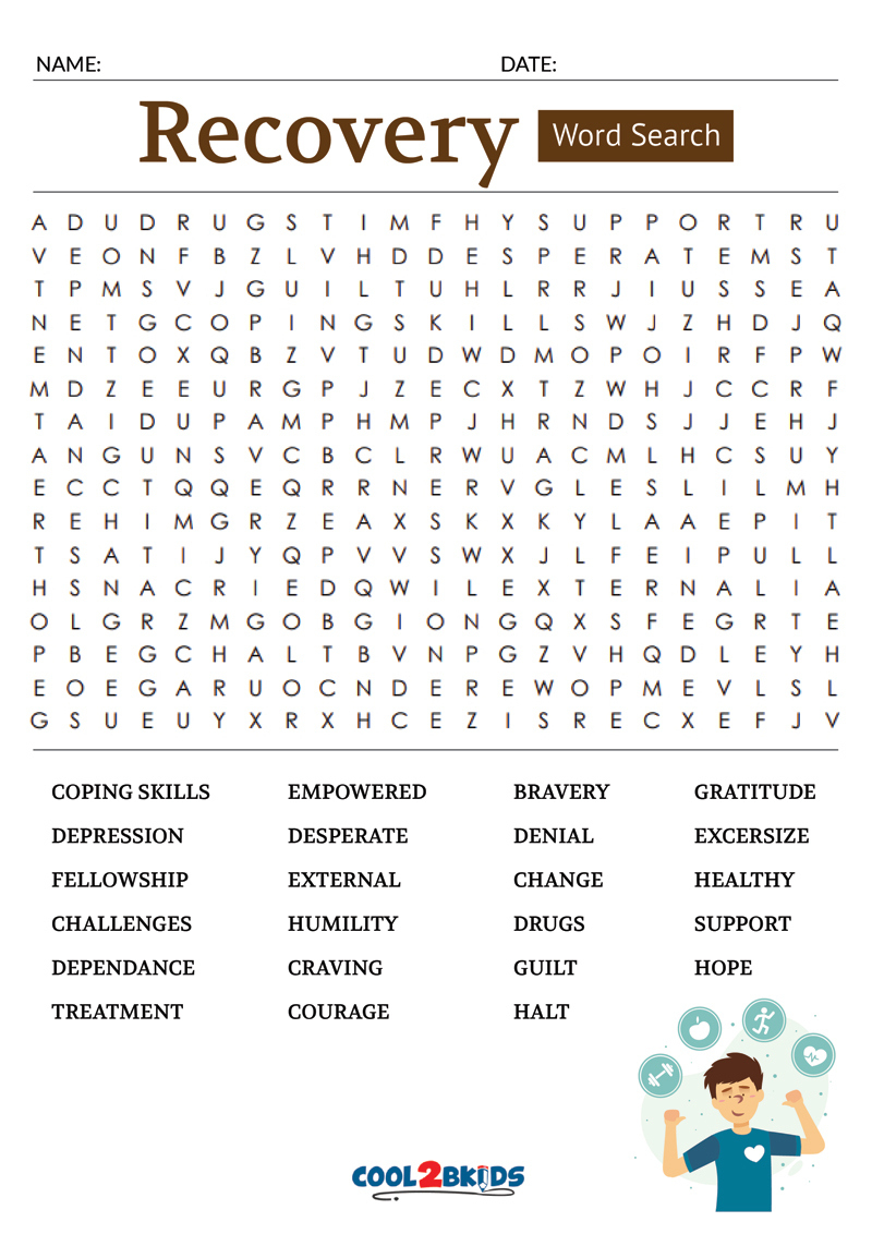 Printable Recovery Word Search - Cool2Bkids within Free Printable Recovery Games