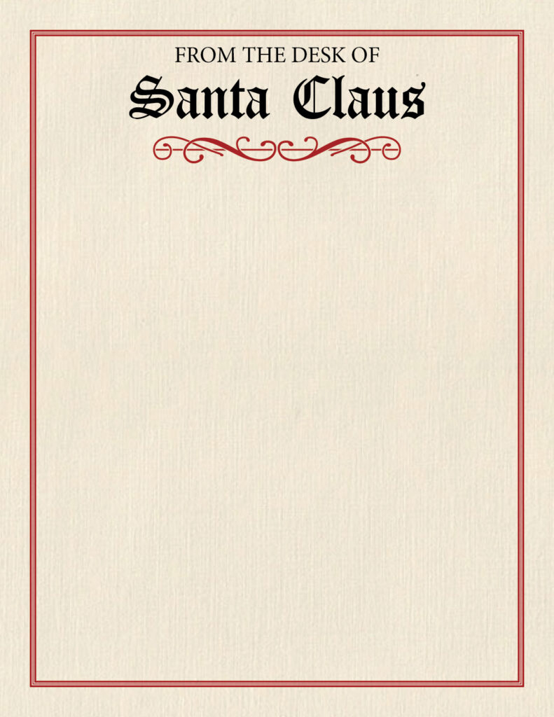 Printable Santa Letterhead Templates - 12 Free Printables with regard to North Pole Stationary Printable Free