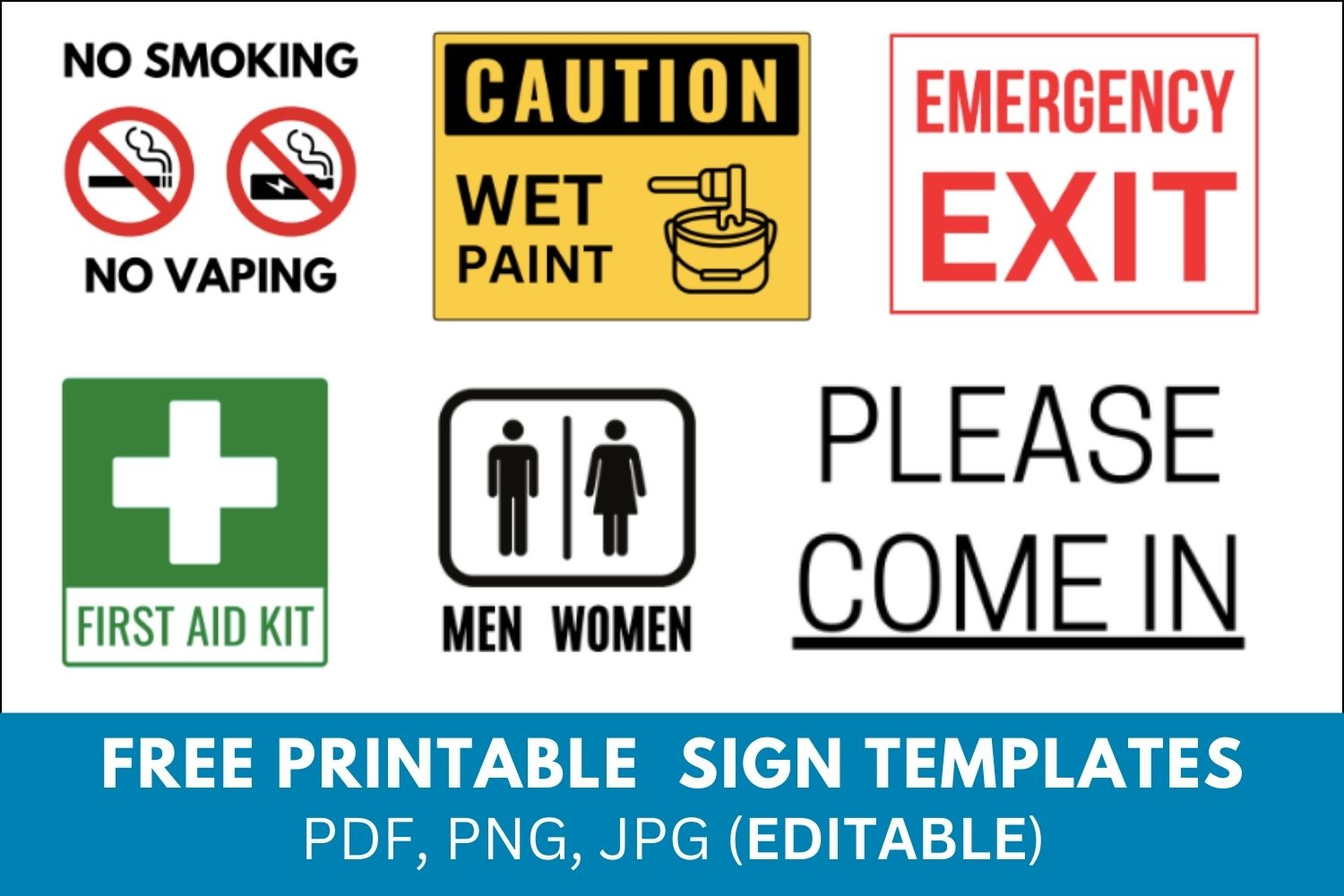 Printable Sign Templates: Free Pdf Downloads inside Free Printable Signs